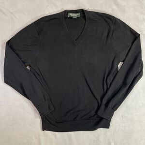 Brooks Brothers Country Club Mens Medium V Neck Pullover Sweater Silk Blend